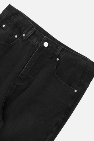 Concert Outfit Ripped Double Straight Jeans