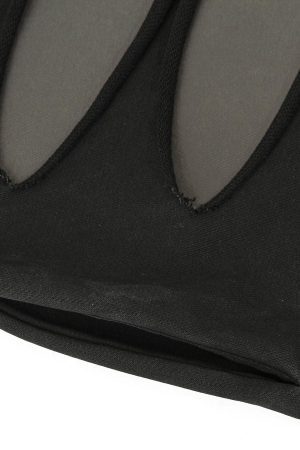 Concert Outfit Ripped Drawstring Zip-Up Jacket