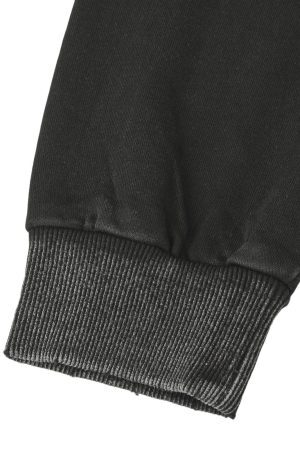 Concert Outfit Ripped Drawstring Zip-Up Jacket