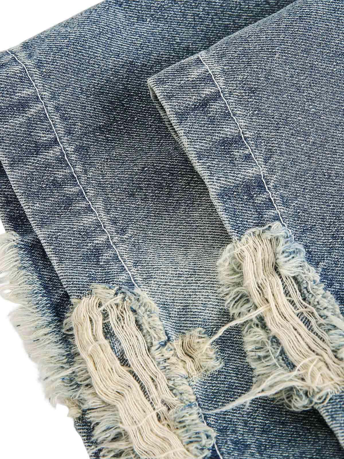 Concert Outfit Ripped Embroidered Floral Denim Shirt Concert Outfit Ripped Embroidered Floral Denim Shirt