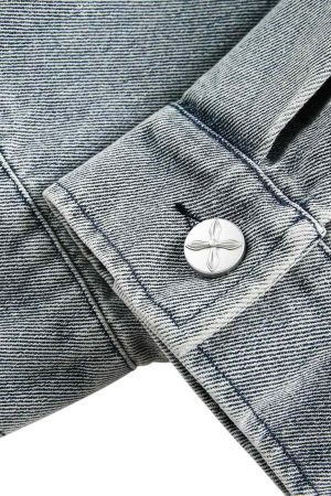 Concert Outfit Ripped Lace Panel Denim Jacket