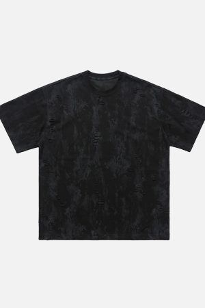 Concert Outfit Ripped Tie-Dye T-Shirt