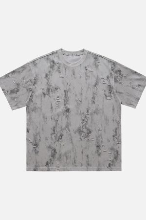 Concert Outfit Ripped Tie-Dye T-Shirt