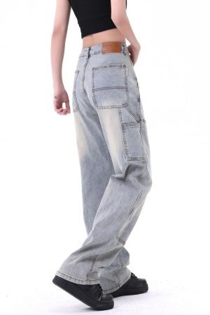 Concert Outfit Rivet Pocket Jeans