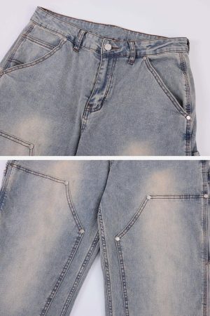 Concert Outfit Rivet Pocket Jeans