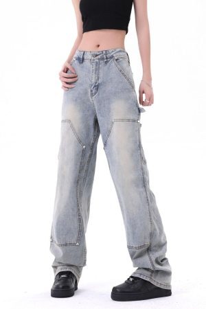 Concert Outfit Rivet Pocket Jeans