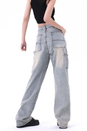 Concert Outfit Rivet Pocket Jeans