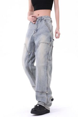 Concert Outfit Rivet Pocket Jeans