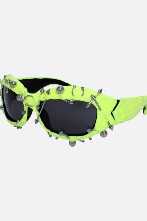 Concert Outfit Rivet Punk Style Sunglasses