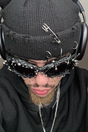 Concert Outfit Rivet Punk Style Sunglasses