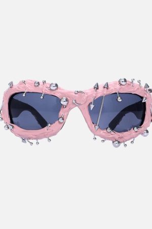 Concert Outfit Rivet Punk Style Sunglasses