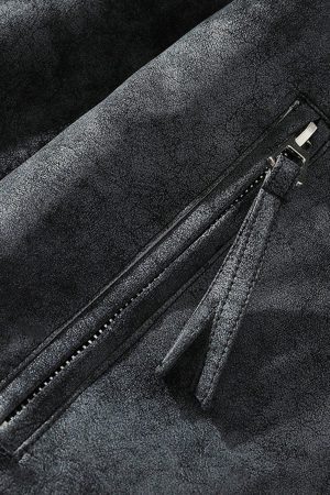 Concert Outfit Rivet Washed Faux Leather Jacket