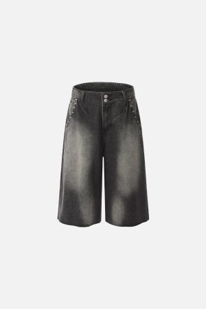 Concert Outfit Rivet Washed Jorts