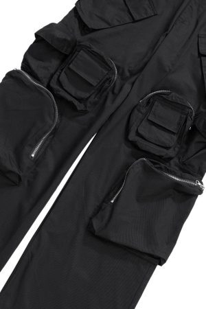 Concert Outfit RO Style Functional Multi-Pocket Cargo Pants