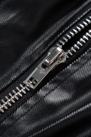 Concert Outfit RO-Style Multi-Pocket matte coated overalls