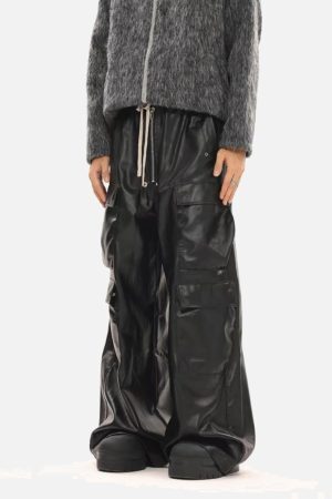 Concert Outfit RO-Style Multi-Pocket matte coated overalls