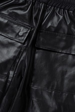 Concert Outfit RO-Style Multi-Pocket matte coated overalls