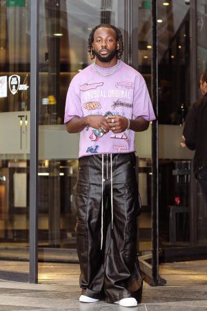 Concert Outfit RO-Style Multi-Pocket matte coated overalls