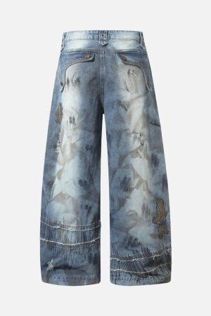 Concert Outfit RO Style Washed Barrel Jeans
