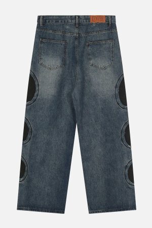 Concert Outfit Round Patchwork Jeans