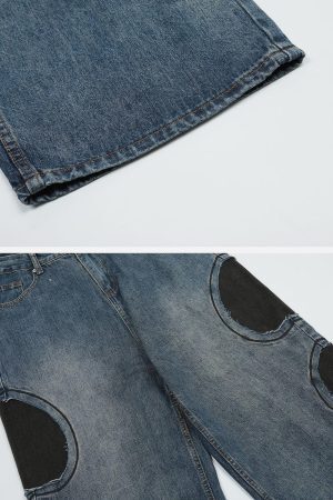 Concert Outfit Round Patchwork Jeans