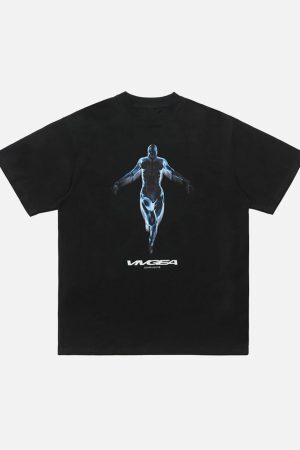 Concert Outfit Sci-Fi Metal Silhouette Loose Oversize T-Shirt