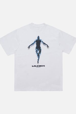 Concert Outfit Sci-Fi Metal Silhouette Loose Oversize T-Shirt