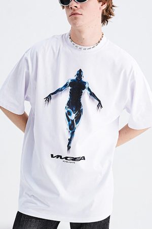 Concert Outfit Sci-Fi Metal Silhouette Loose Oversize T-Shirt