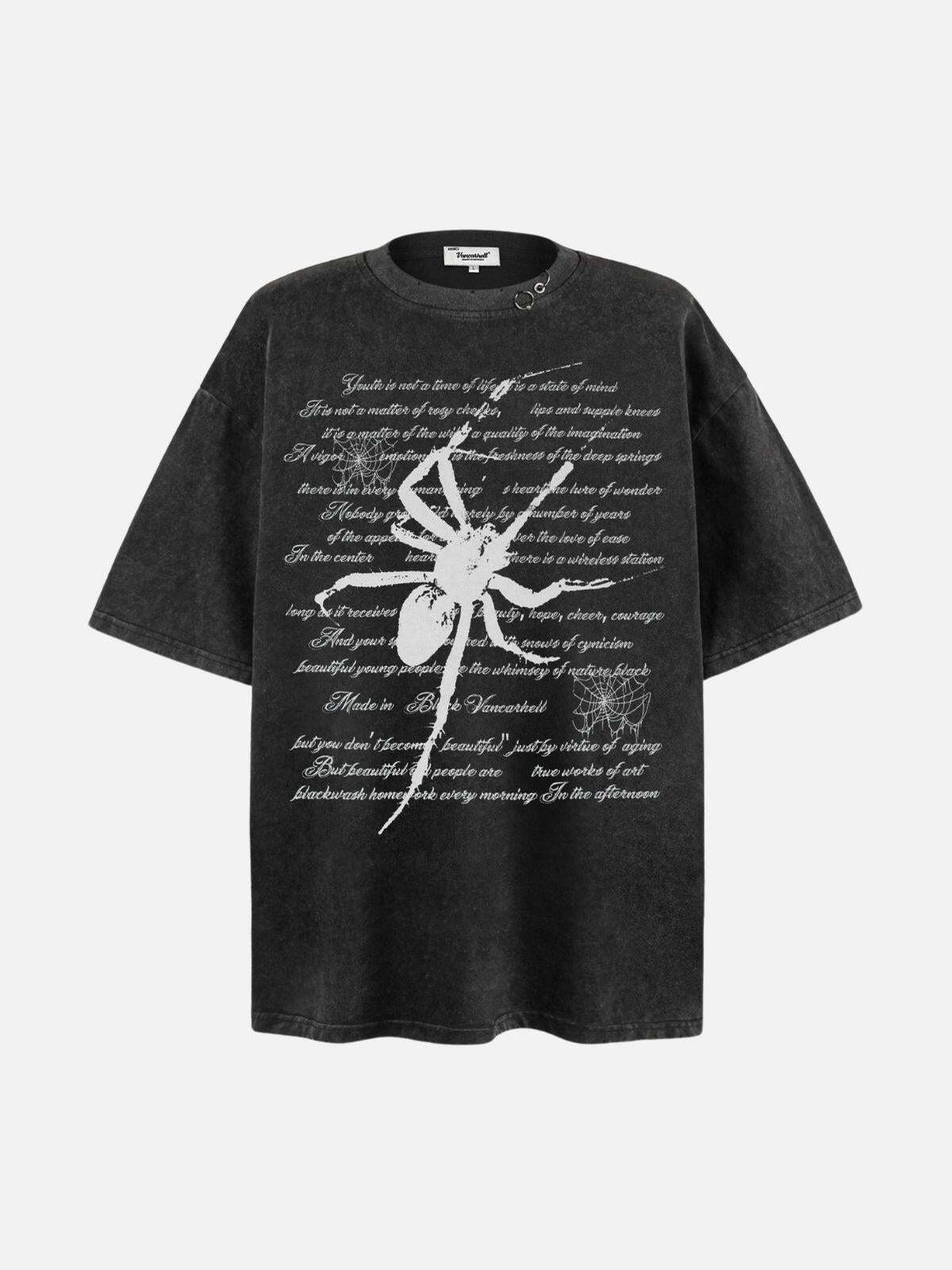 Concert Outfit Scripted Spider Vintage Text Tee Concert Outfit Scripted Spider Vintage Text Tee