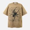 Concert Outfit Scripted Spider Vintage Text Tee