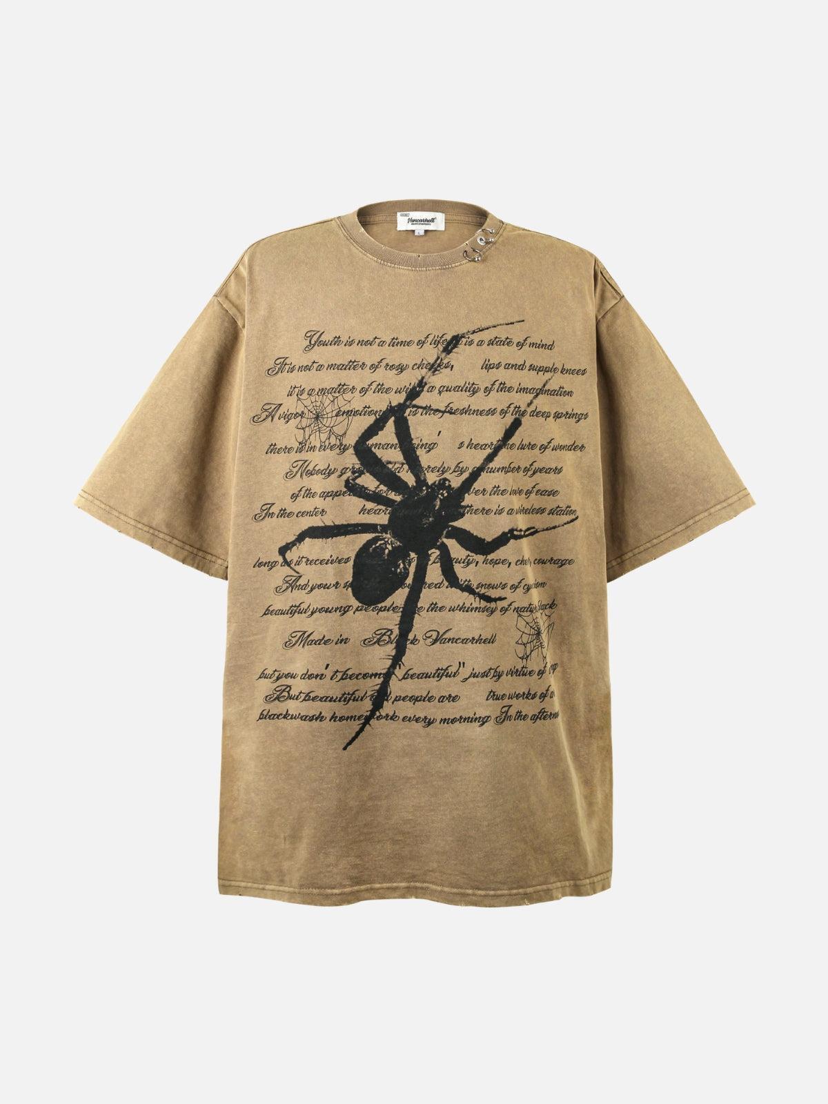 Concert Outfit Scripted Spider Vintage Text Tee Concert Outfit Scripted Spider Vintage Text Tee