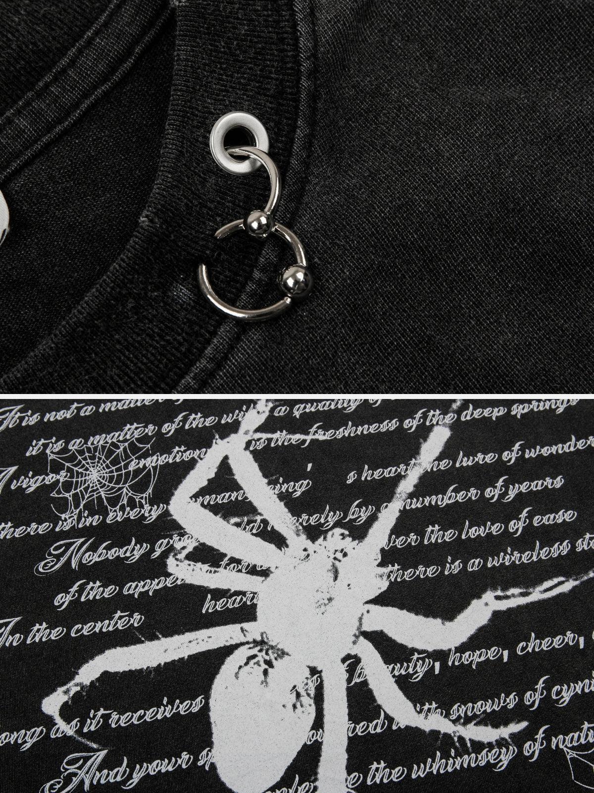 Concert Outfit Scripted Spider Vintage Text Tee Concert Outfit Scripted Spider Vintage Text Tee