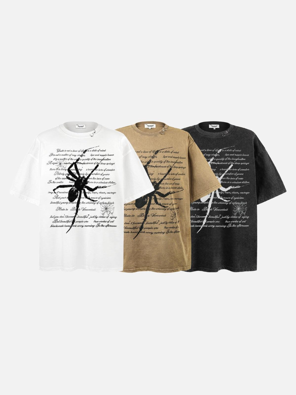 Concert Outfit Scripted Spider Vintage Text Tee Concert Outfit Scripted Spider Vintage Text Tee
