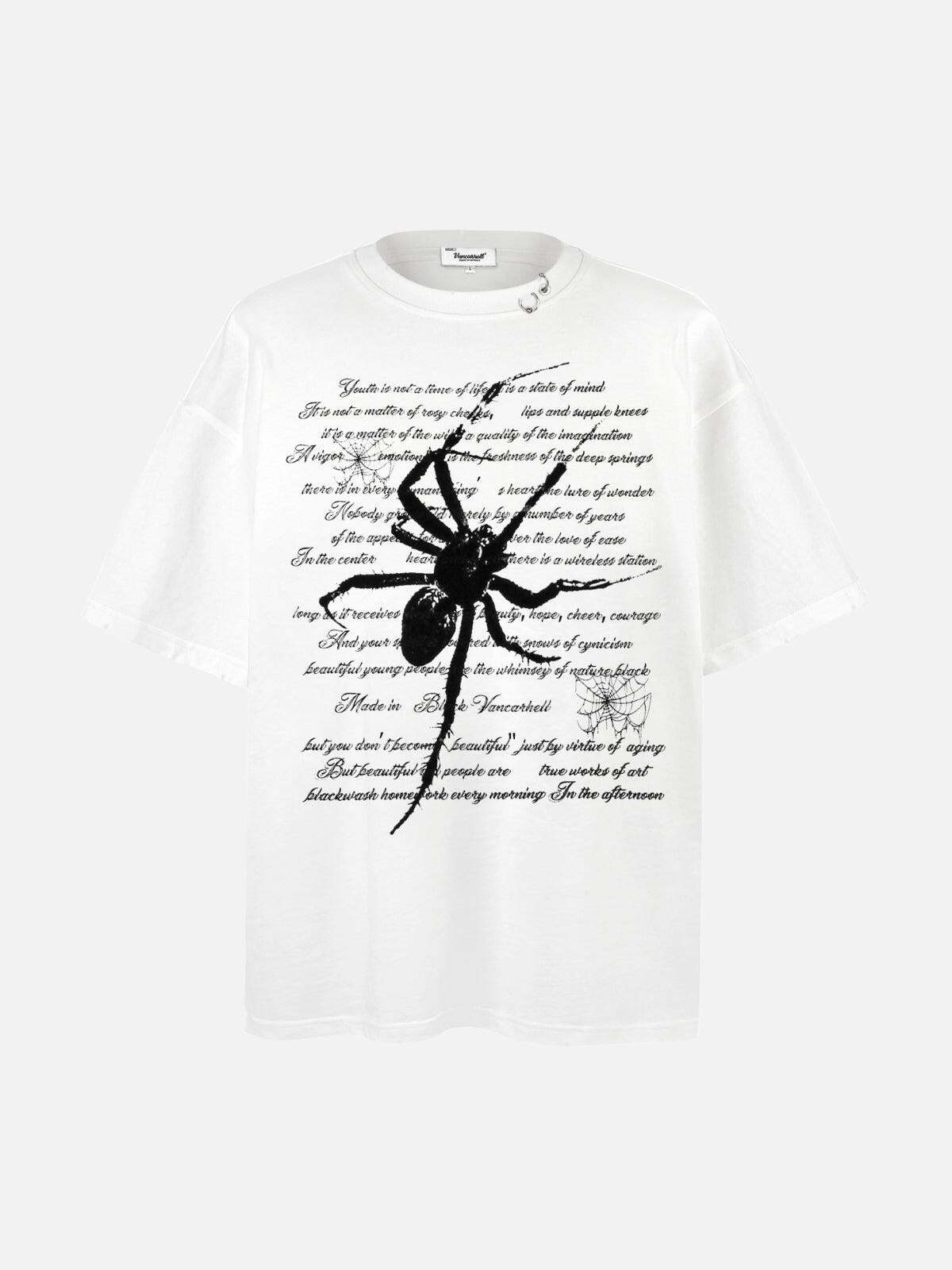 Concert Outfit Scripted Spider Vintage Text Tee Concert Outfit Scripted Spider Vintage Text Tee