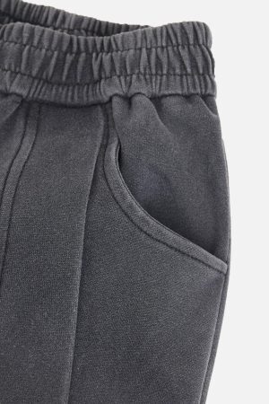 Concert Outfit Segmentation Patchwork Washed Sweatpants