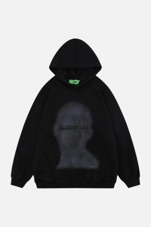 Concert Outfit Shadow Graphic Print Hoodie