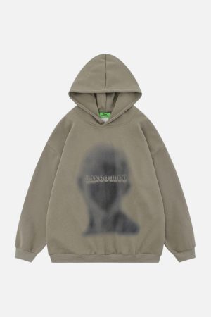 Concert Outfit Shadow Graphic Print Hoodie