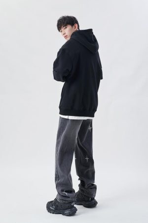 Concert Outfit Shredded Raw Jeans