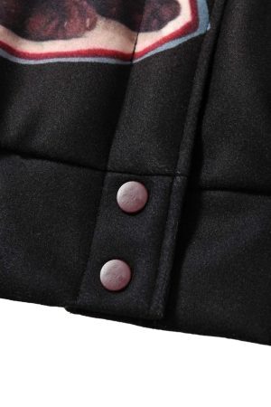 Concert Outfit Siamese Cat Embroidery Leather Bomber Jacket