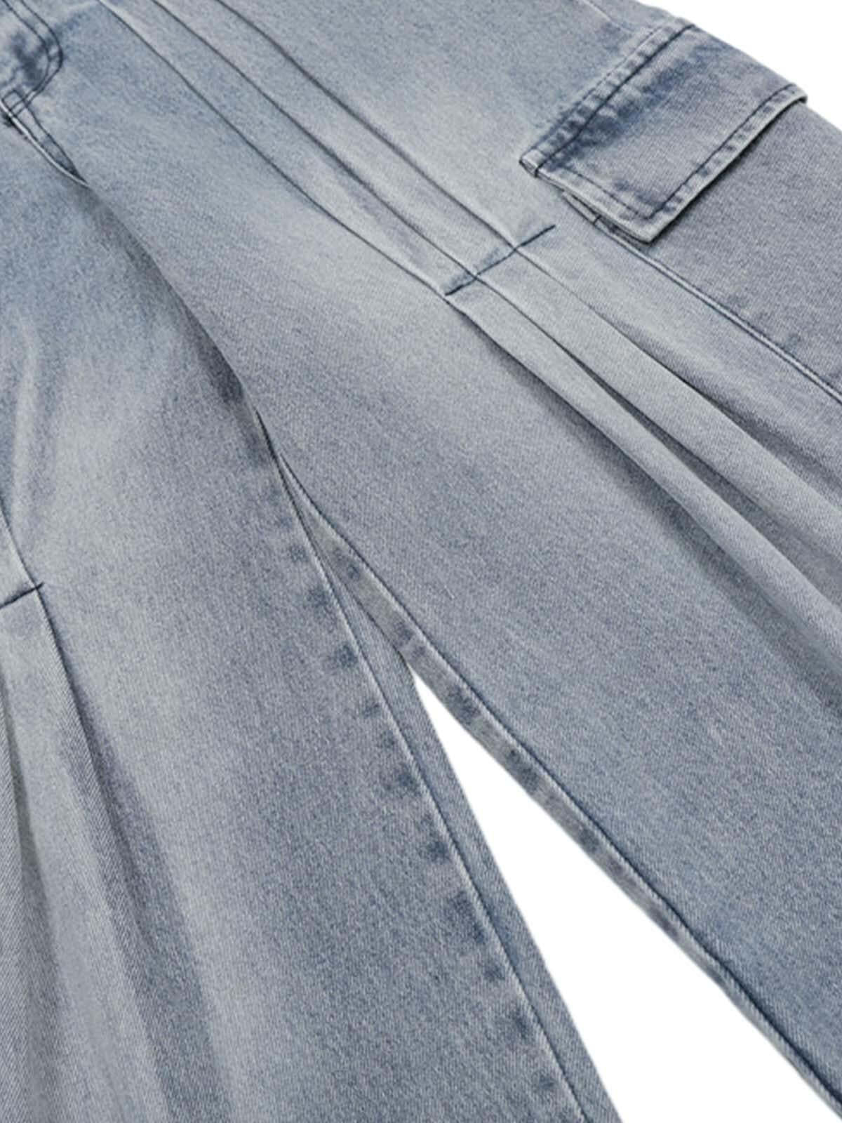 Concert Outfit Side-Scarf Pleated Baggy Jeans Concert Outfit Side-Scarf Pleated Baggy Jeans