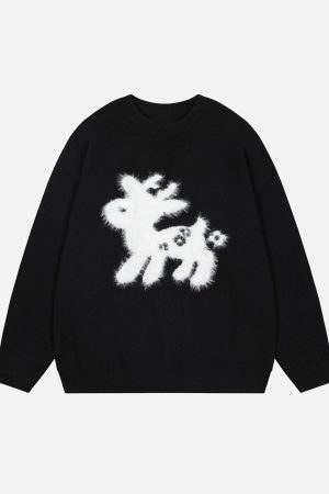 Concert Outfit Sika Deer Crew Neck Sweater