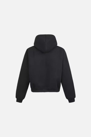 Concert Outfit Simple Solid Color Zipper Hoodie