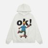 Concert Outfit Skateboard Character Printed Hoodie