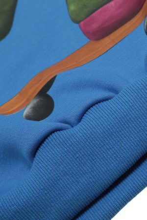 Concert Outfit Skateboard Character Printed Hoodie