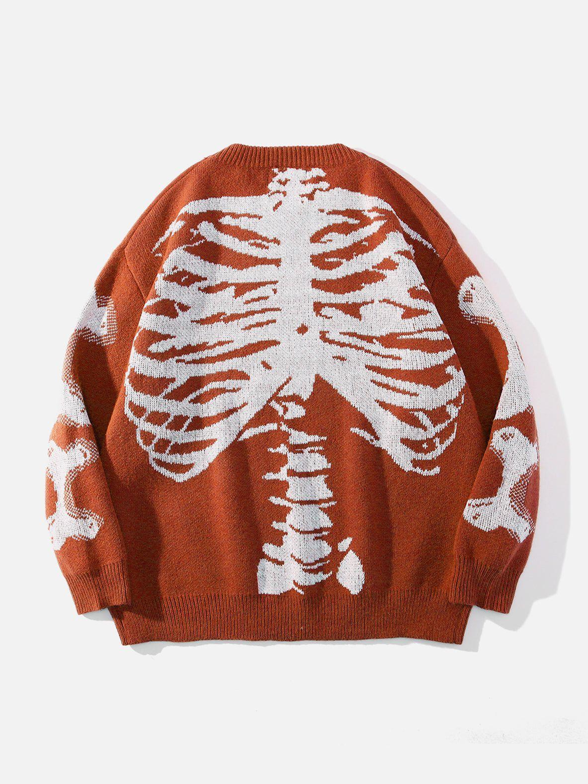 Concert Outfit Skeleton Pattern Knit Sweater Concert Outfit Skeleton Pattern Knit Sweater