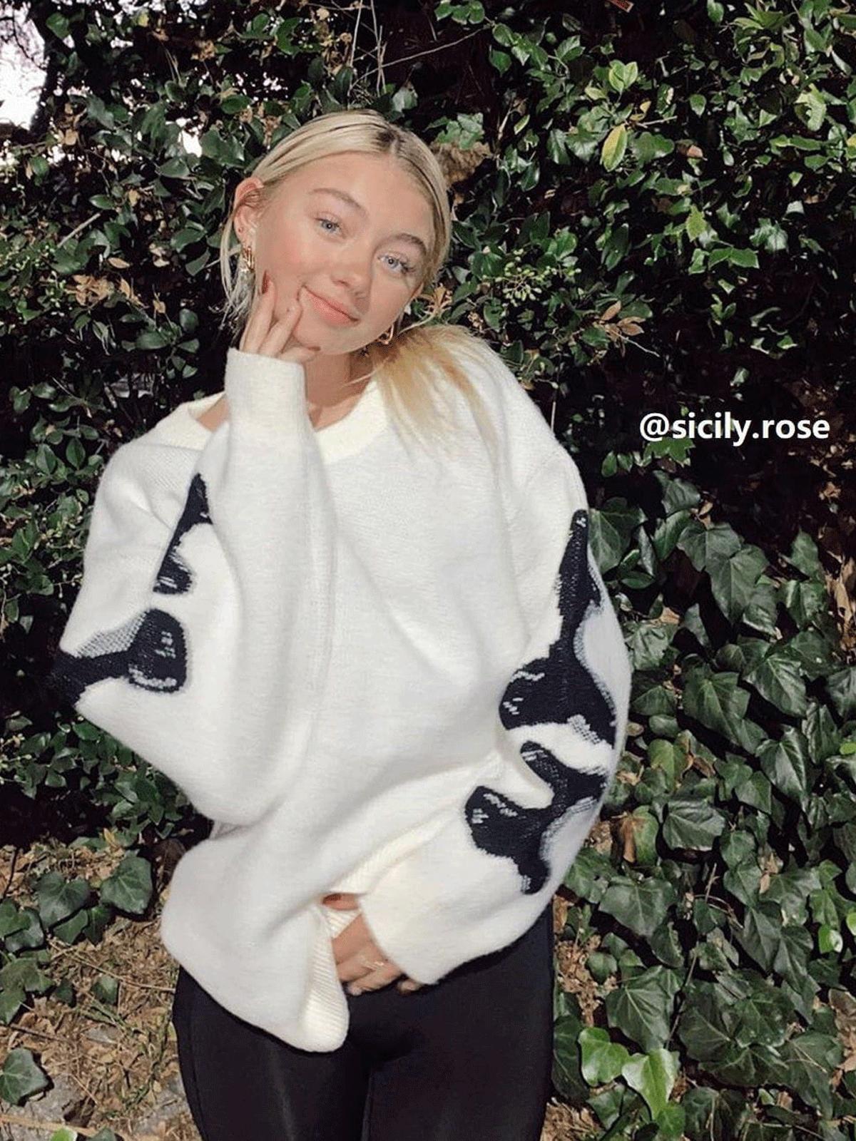 Concert Outfit Skeleton Pattern Knit Sweater Concert Outfit Skeleton Pattern Knit Sweater