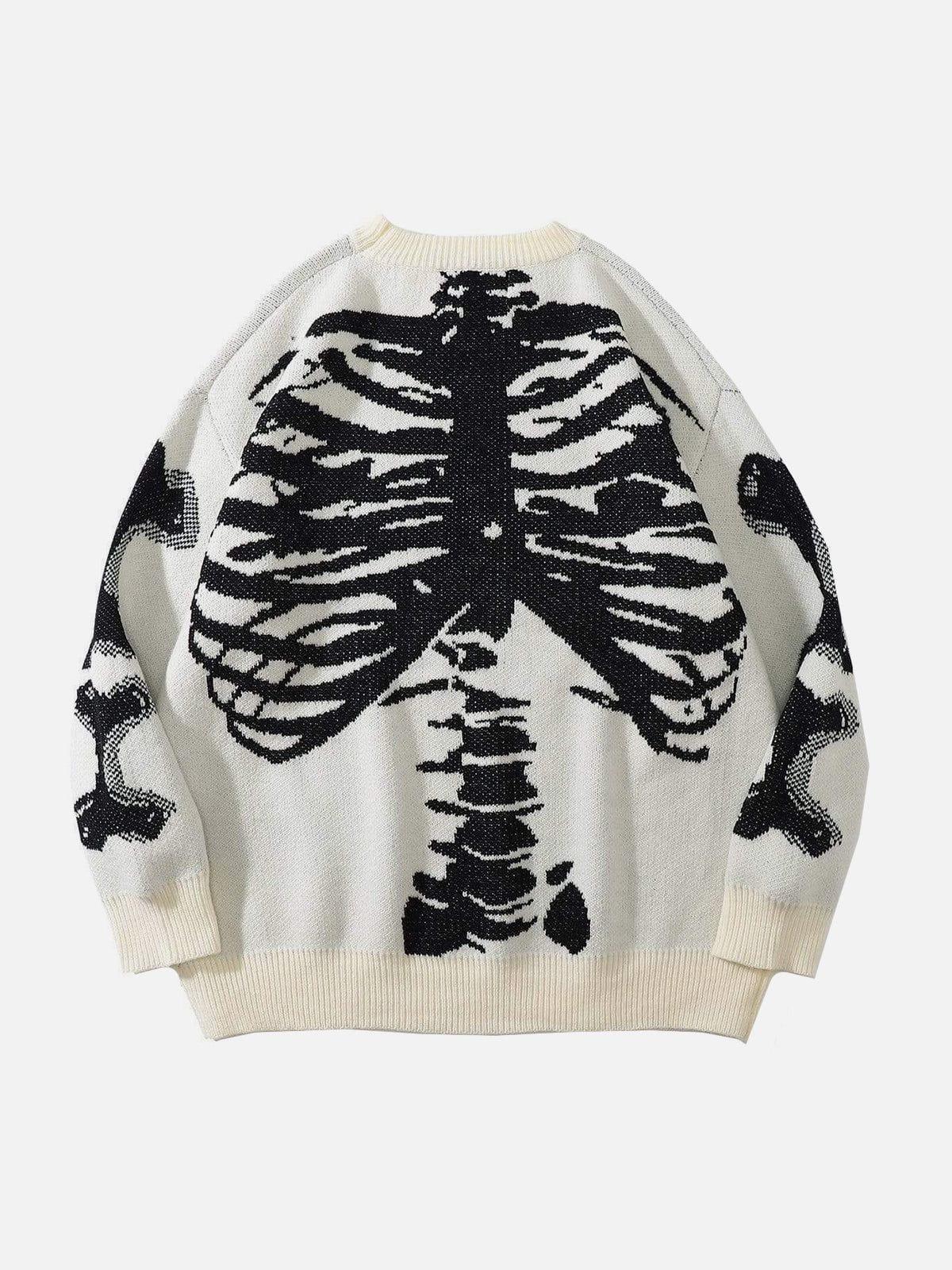 Concert Outfit Skeleton Pattern Knit Sweater Concert Outfit Skeleton Pattern Knit Sweater