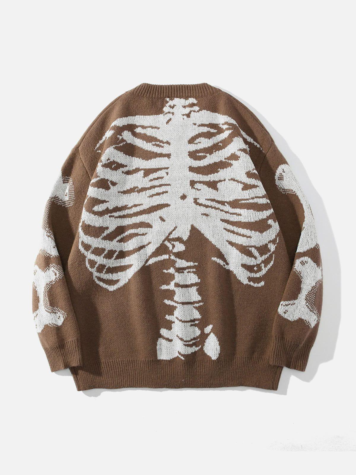 Concert Outfit Skeleton Pattern Knit Sweater Concert Outfit Skeleton Pattern Knit Sweater
