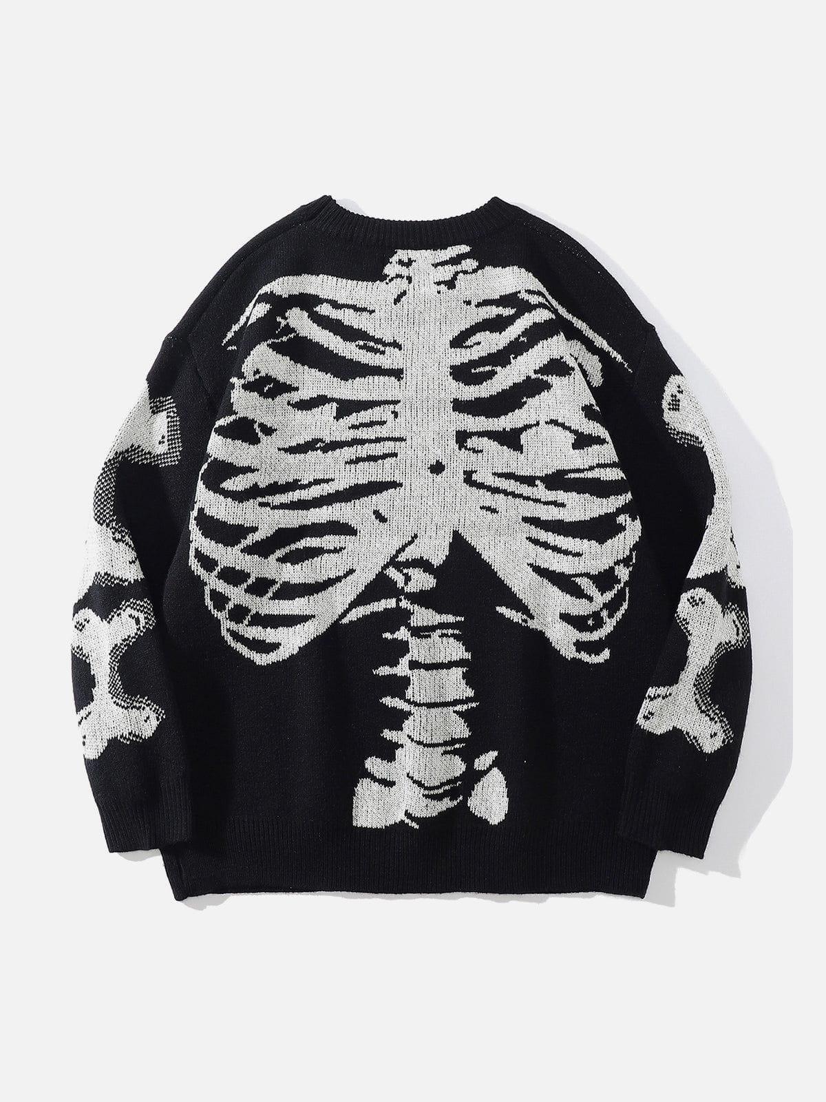 Concert Outfit Skeleton Pattern Knit Sweater Concert Outfit Skeleton Pattern Knit Sweater