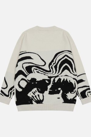 Concert Outfit Skeleton Portrait Sweater